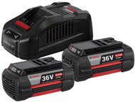 BOSCH 2 × battery GBA 36 V 6.0 Ah + charger GAL 3680 CV 1.600. A00. L1U - Charger and Spare Batteries