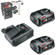 Nabíječka a náhradní baterie BOSCH 2 × akumulátor 2,5 Ah 18 V + nabíječka AL 18V-44 1.600.A03.1T5 - Nabíječka a náhradní baterie