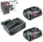 BOSCH 2 × akumulátor 2,5 Ah 18 V + nabíječka AL 18V-44 1.600.A03.1T5 - Nabíječka a náhradní baterie