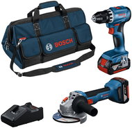 BOSCH Sada aku nářadí  GSR 18V-45 + GWS 18V-8 (2 × GBA 18V 40Ah; GAL 18V-40; M-BAG, krabice) 0.615.A - Sada aku nářadí