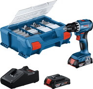 BOSCH Professional Vrtačka GSB 18V-45 + 63 dílná sada příslušenství 0.615.A50.07G (2 × 2 Ah) - Příklepová vrtačka