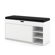 BOXIMO shoe rack with seat and pull-out shelves Gradia, 100 × 34 × 53 cm, white - Shoe Rack