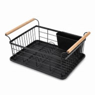 BOXIMO dish drainer with cutlery holder and bamboo handles, 43 × 32 × 20cm - Draining Board