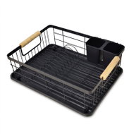 BOXIMO dish drainer with cutlery holder and bamboo handles, 43 × 32 × 15cm - Draining Board