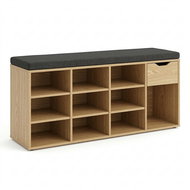 BOXIMO Botník s sedákem KADO, 104 × 50 × 30 cm, hnědý - Shoe Rack