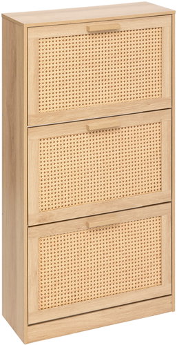5five Simply Smart Shoe Cabinet Narrow CANE tall shoe cabinet, Vienna weave, 60 × 24 × 113 cm - Shoe Rack - Main image