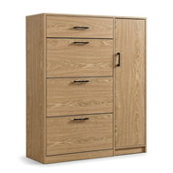 BOXIMO Botník TAMI, 90 × 125 × 28 cm, hnědá - Shoe Rack