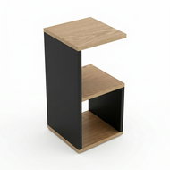 Edaxo Odkládací stolek KODA, 21 × 21 × 49 cm, hnědý - Night Stand