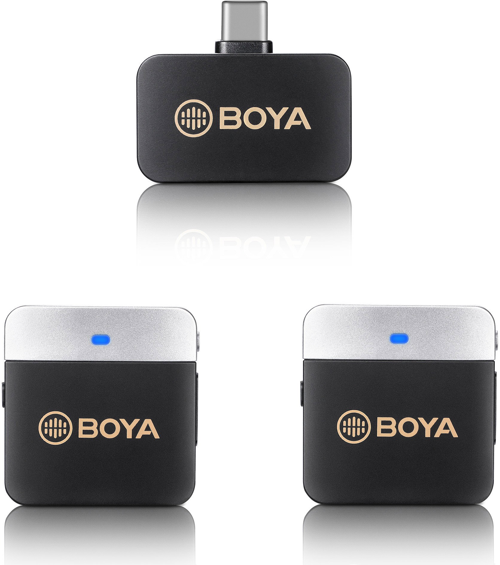 Boya BY-M1V4 USB-C Android okostelefon mikrofon, kétcsatornás