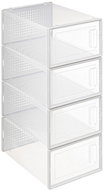 5five Stak Transparentní krabice na boty 33,5 × 23,2 × 14 cm, 4 ks - Organizér do skříně