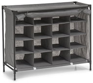 Zeller Textile shoe organiser 84 × 35 × 66 cm, for 16 pairs, dark grey - Shoe Rack