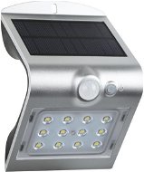 LED solárne svietidlo so senzorom pohybu 2 W/4000 K/220 lm/IP65/Li-on 3,7 V/1200 mAh, strieborné - LED reflektor