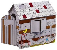Ein großer Kinderspielhaus aus Pappe - Kinderspielhaus