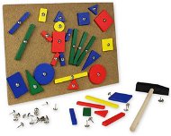 Wooden Hammer and pins - Game Set