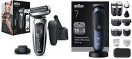 Braun Series 7 71-S7200cc Silver + Braun 7 MGK7580 - Sada