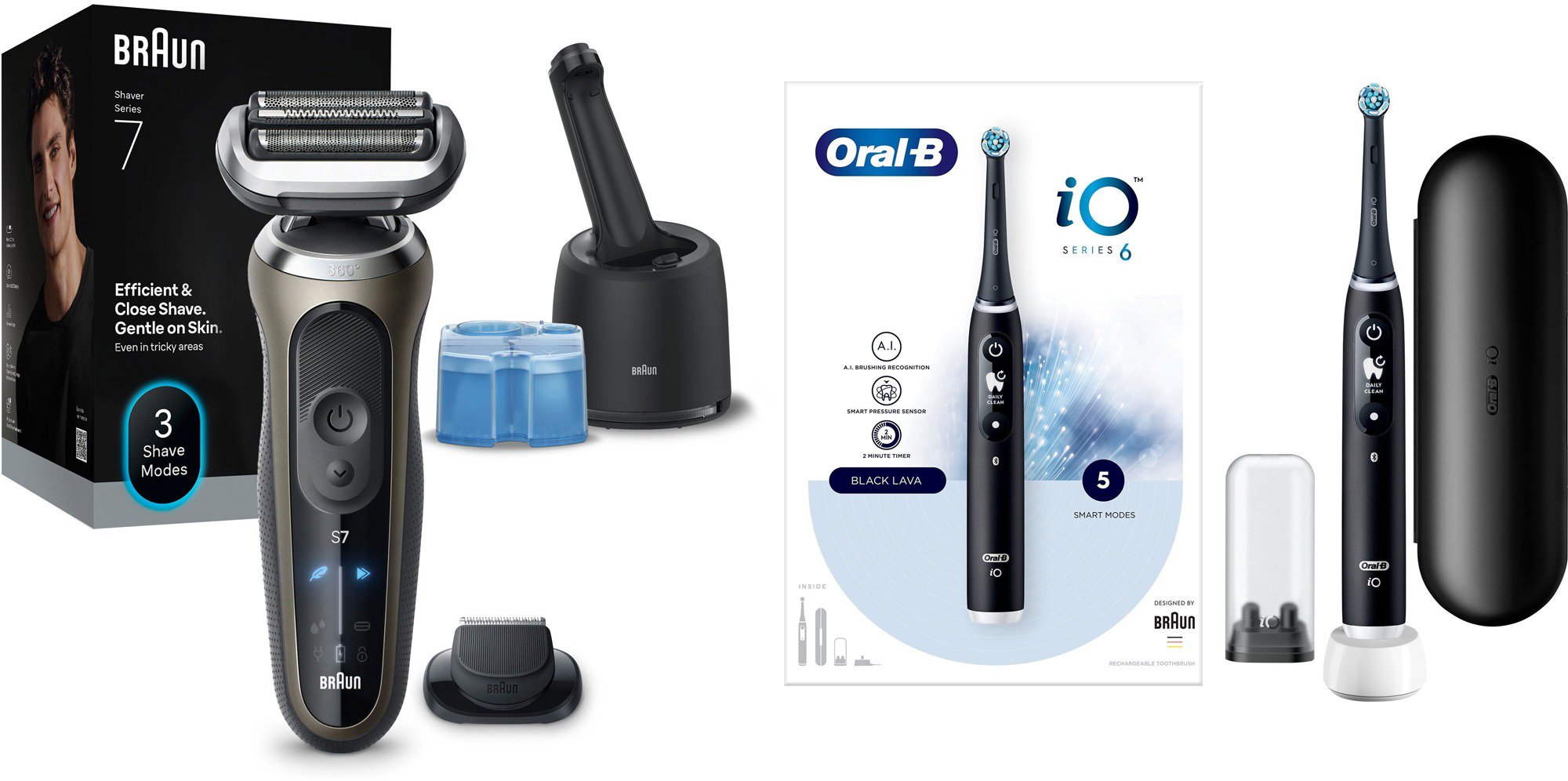 Braun Series 7 72-C7200cc + Oral-B iO 6 fekete