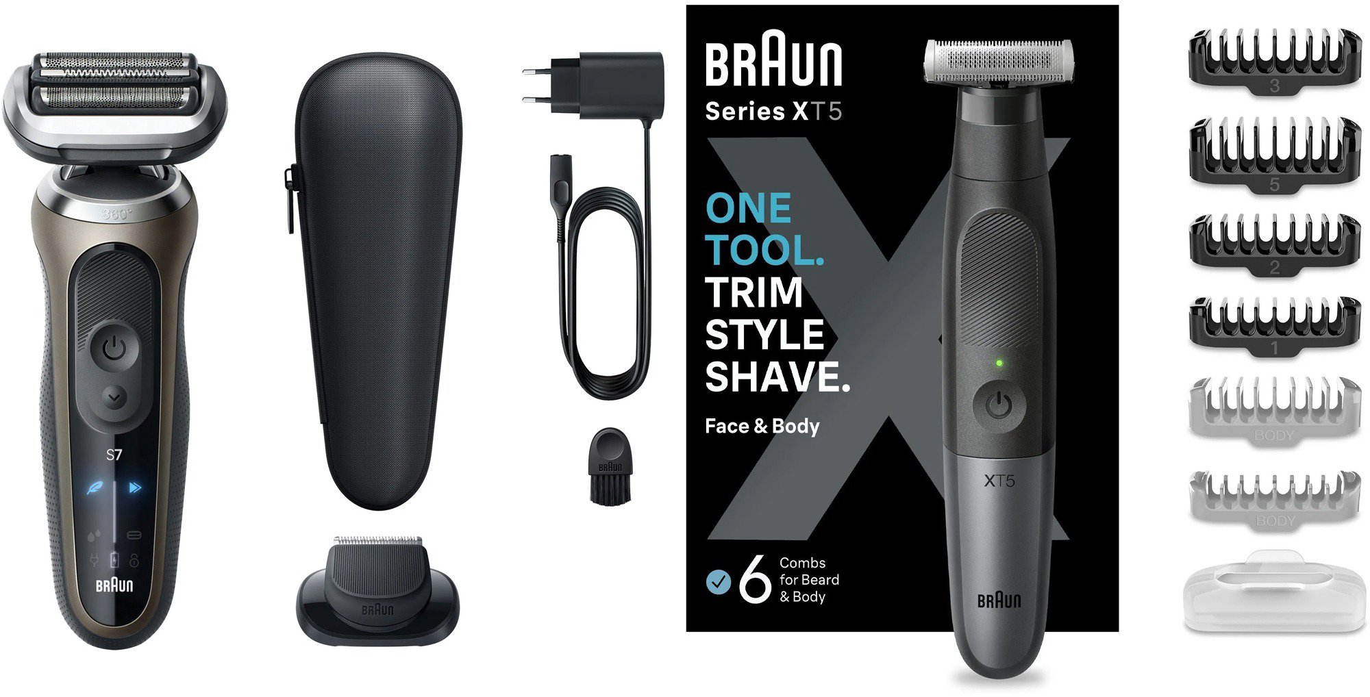 Braun Series 7 72-C1200s + Braun Series X XT5200