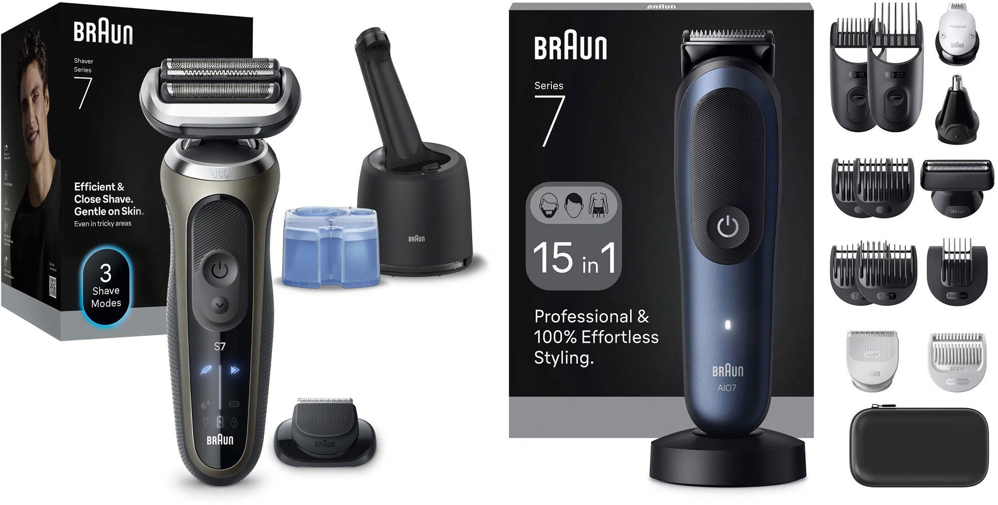 BRAUN Series 7 72-C7200cc + Braun 7 MGK7580