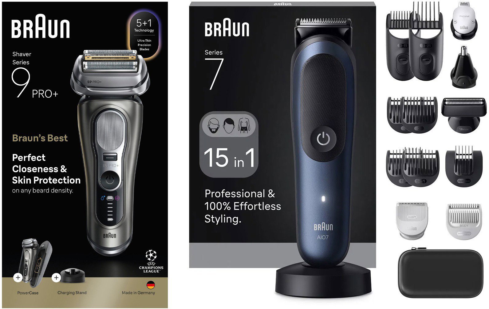 Braun Series 9 PRO+ 9625s + Braun 7 MGK7580