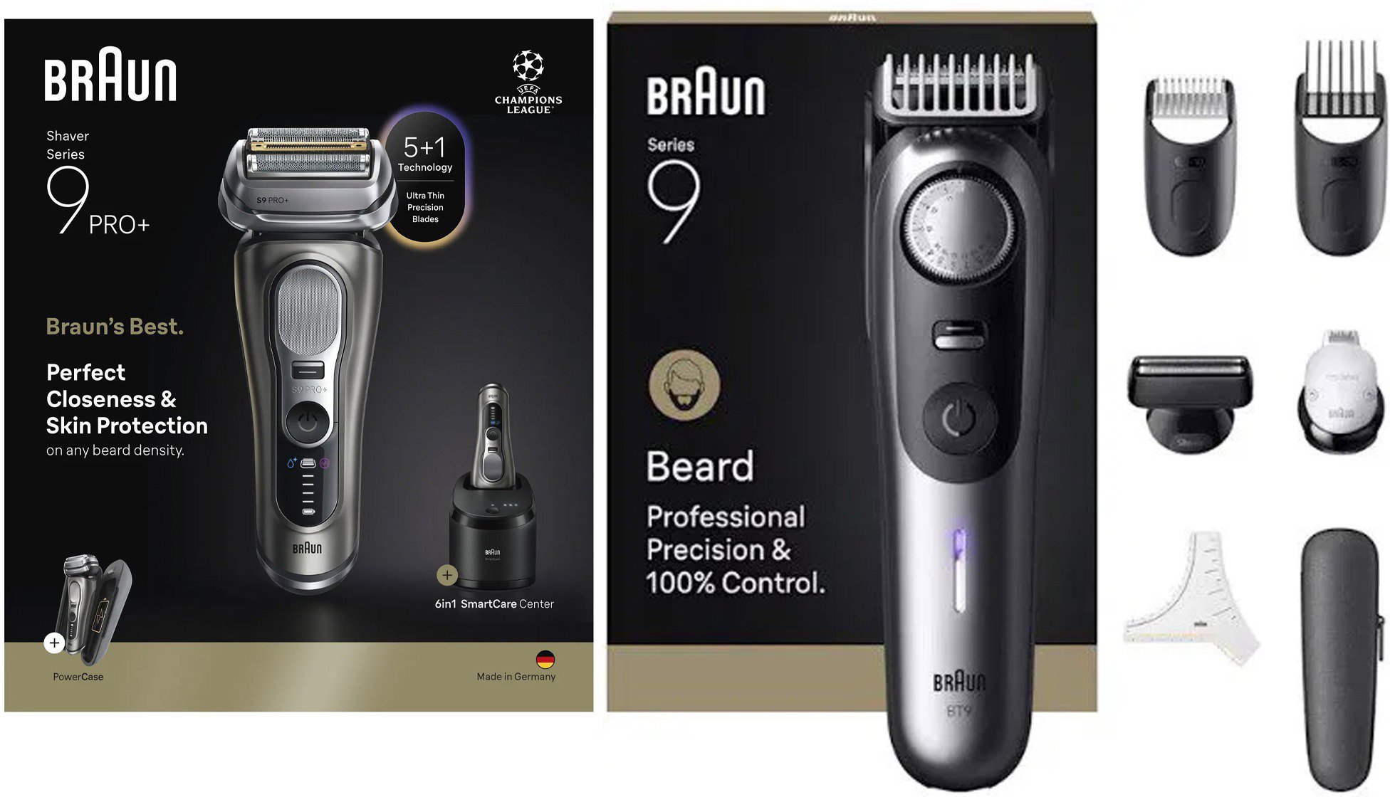 Braun Series 9 PRO+ 9675cc SmartCare állomással + Braun Series 9 BT9520