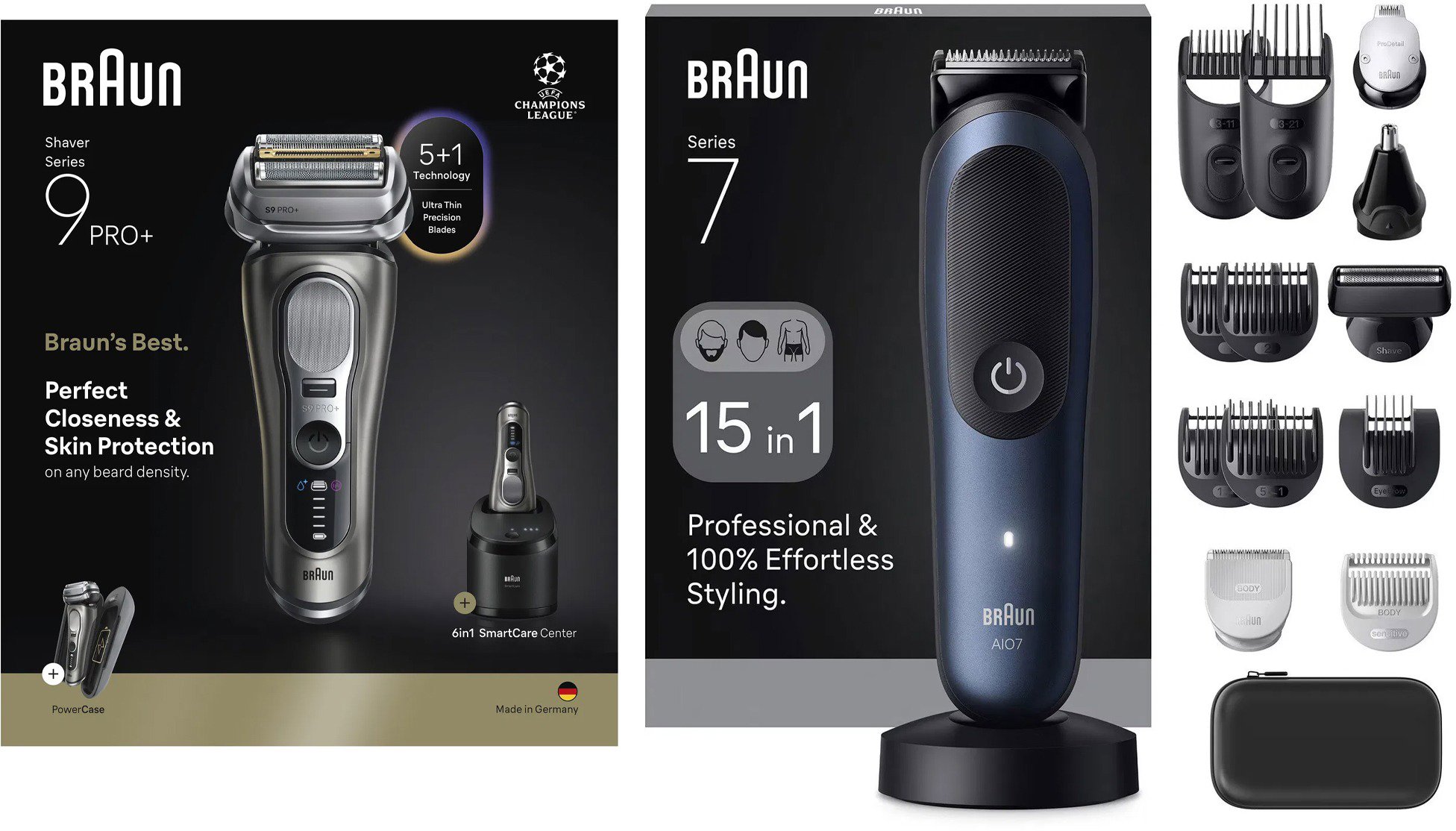 Braun Series 9 PRO+ 9675cc SmartCare állomással + Braun 7 MGK7580