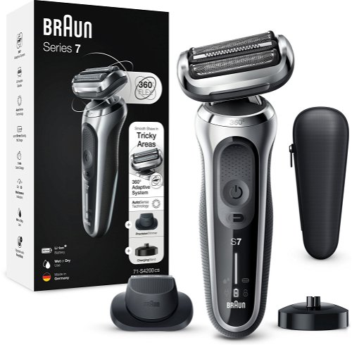 Braun Series 7 71-S4200cs Electric Shaver, Precision Trimmer, Charging  Stand, Silver - Razor