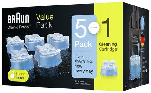 Braun Clean & Renew patronok, 5+1 csomag - Borotva tartozékok - Fő fotó