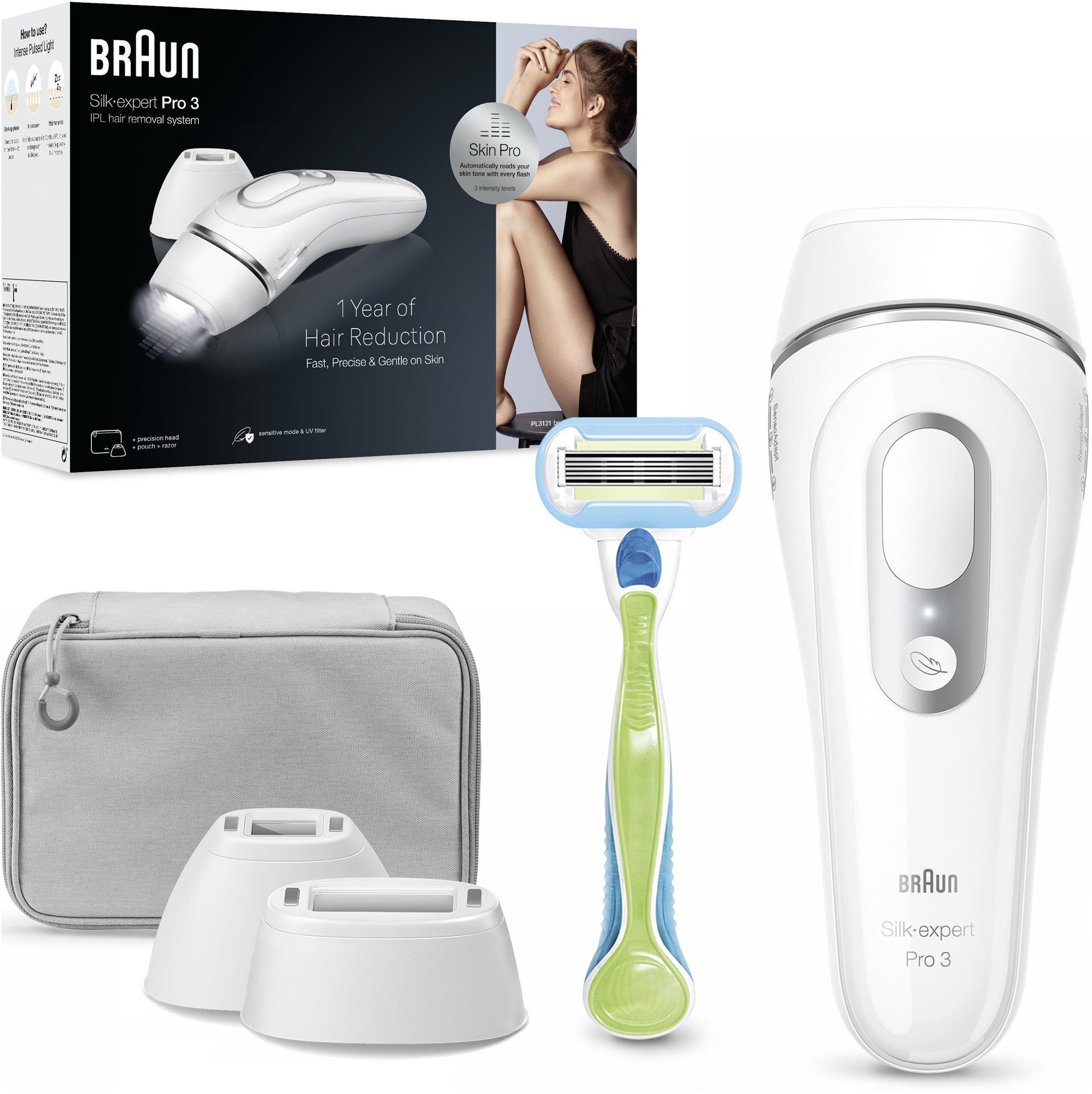 Braun IPL Silk-expert Pro 3 PL3122 + tok és 2 fej
