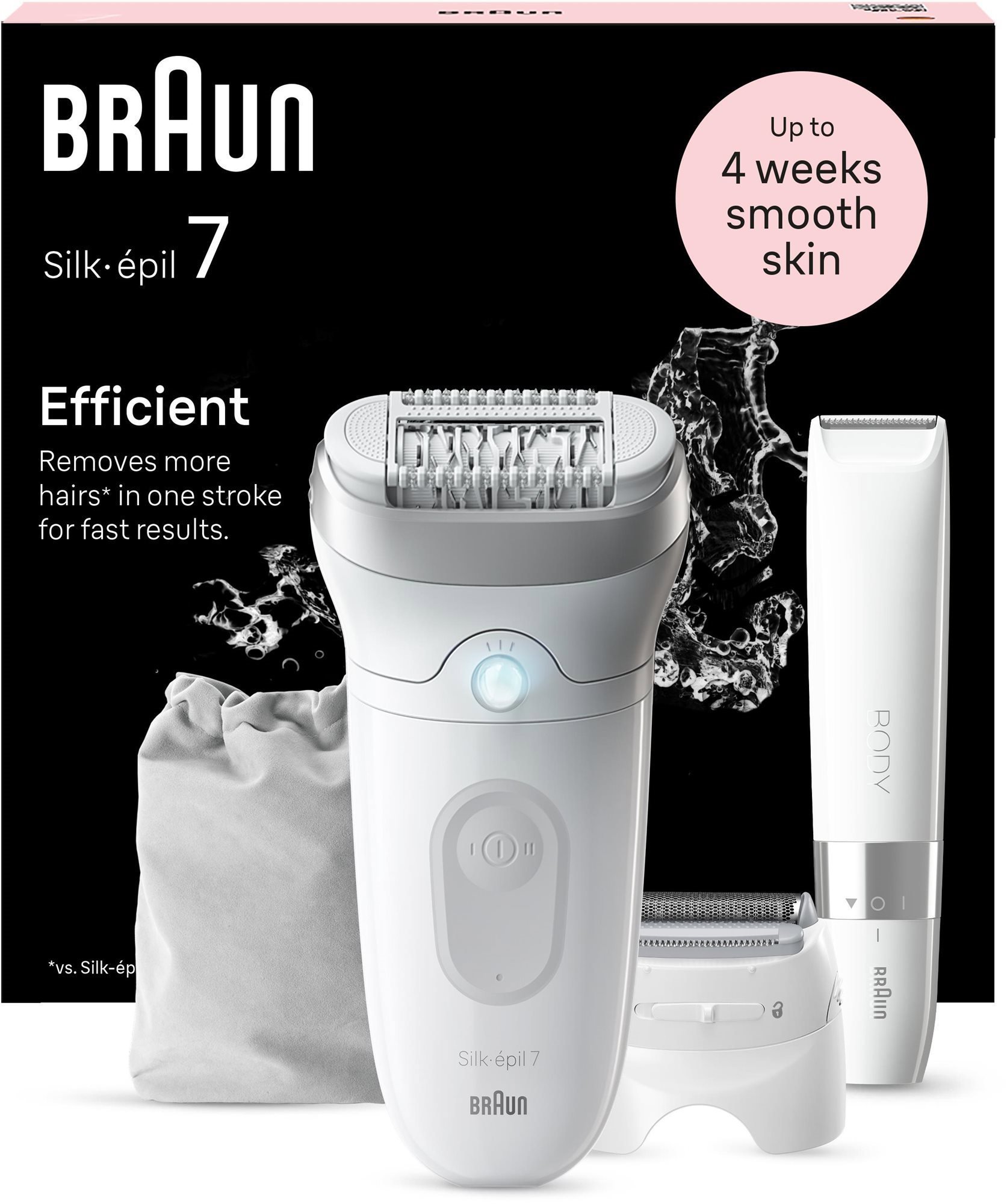 Braun Silk·épil 7 7-441, Fehér/Ezüst + mini szőrtelenítő