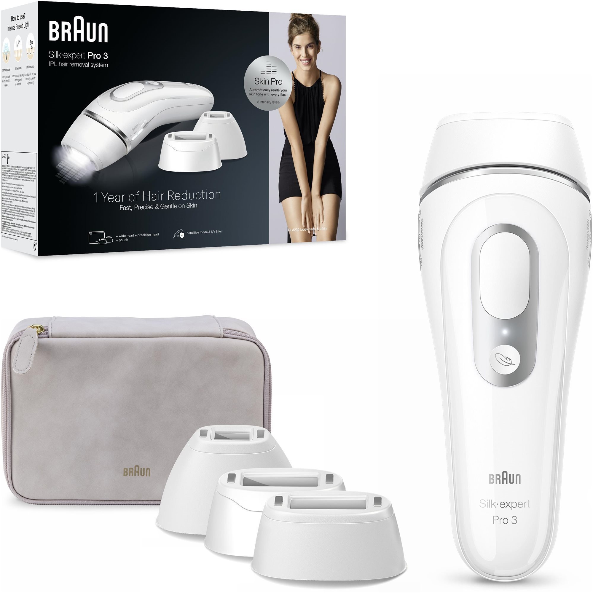BRAUN IPL Silk-expert Pro 3 PL3230 + tok és 3 fej