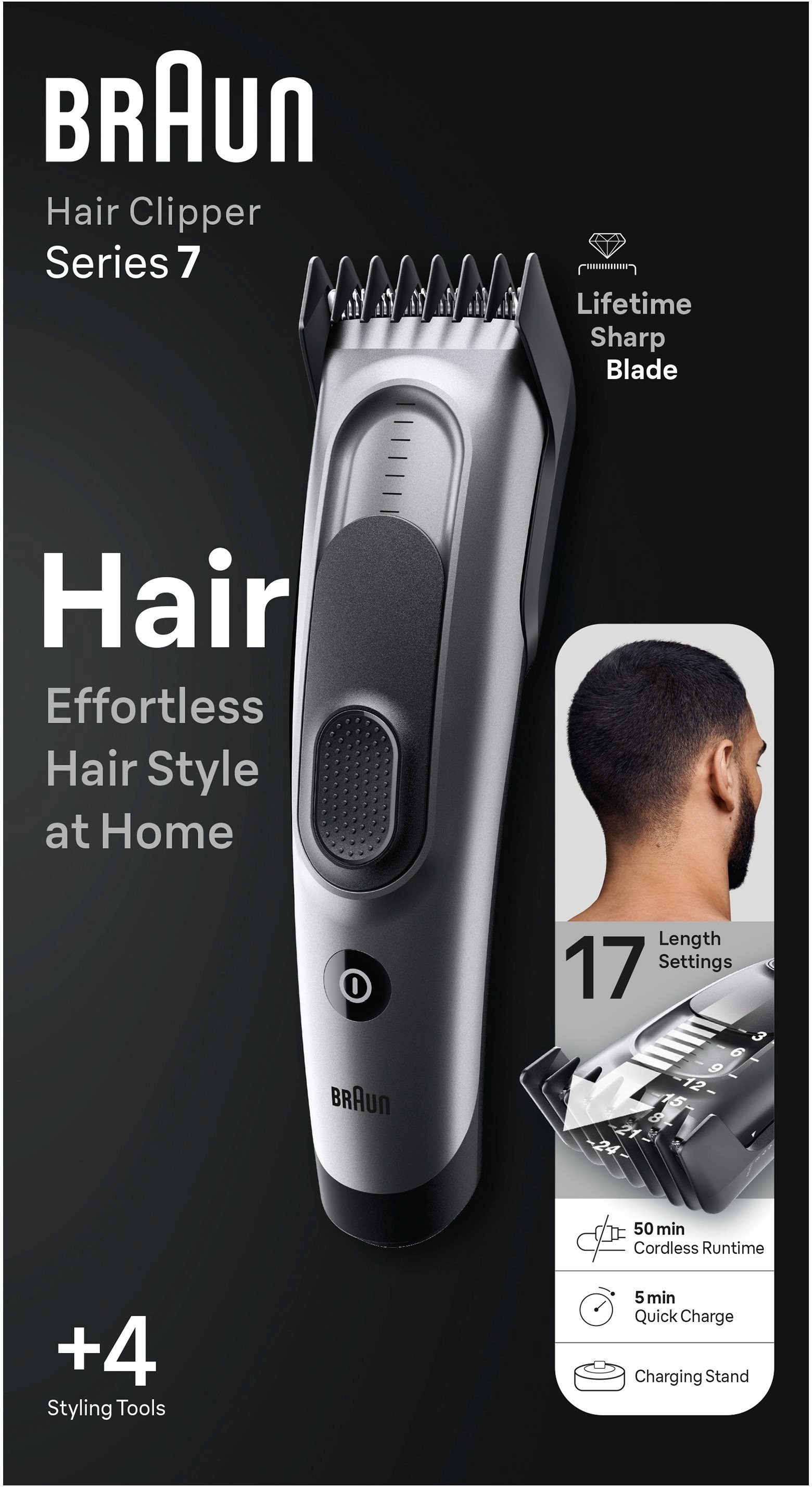 Braun Series 9 PRO+ Wet & Dry + Braun Series 7 HC7390 hajvágó képe