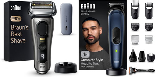 Braun Series 9 PRO+ Wet & Dry + Braun 7 MGK7450 multifunkciós trimmer - Borotva - Fő fotó