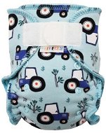 Breberky Panty nappy (S) - Tractor in the field SZ, petrol velour - Cloth Nappies