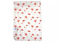 Changing mat (PUL) - Poppy, grey velour - Changing Pad