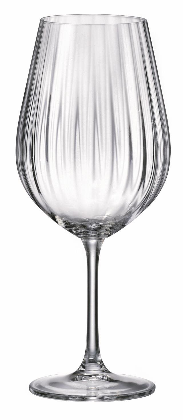 BOHEMIA ROYAL CRYSTAL Vörösboros pohár 6 db 690 ml Sarah optic