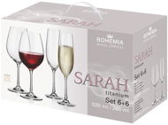 Bohemia Royal Crystal SARAH Sada sklenic na víno a šampaňské 12 ks - Sklenice