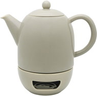 BREDEMEIJER Viborg Teapot with heater, warm grey, porcelain, 1,20 l - Tea Kettle