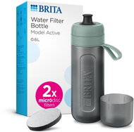 Vízszűrő palack BRITA Fill&Go Active 0,6 l zöld + 2 × mikrofisc, 2024 - Filtrační láhev
