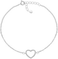 Brilio Silver BRC59W with heart (Ag 925/1000, 1,43 g) - Bracelet