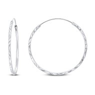Brilio Silver Stříbrné kruhové náušnice EA01 2,5 cm (Ag 925/1000, 1,08 g) - Náušnice