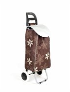 BRILANZ taška nákupní na kolečkách Carrie 95 × 36 × 30 cm, hnědý květ - Gurulós bevásárlótáska