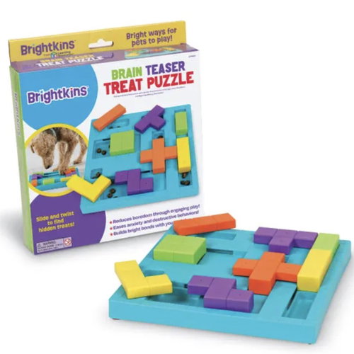 Brightkins Brain Teaser Treat Puzzle - Puzzles for Dogs - Main image