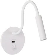 BRILAGI LED Flexible wall lamp with USB port MAYA LED/3W/230V white - Wall Lamp