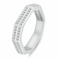 Brilio Silver Silver ring with cubic zirconia RI132W 56 mm (Ag925/1000, 3,42 g) - Ring