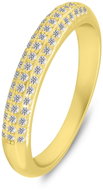 Brilio Silver Gold plated ring with sparkling cubic zirconia RI135Y 50 mm (Ag925/1000, 1,84 g) - Ring