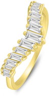 Brilio Silver Gold plated ring with clear cubic zirconia RI140Y 60 mm (Ag925/1000, 2,29 g) - Ring