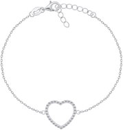 Brilio Silver Silver bracelet with heart BRC22W (Ag925/1000, 2,42 g) - Bracelet
