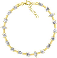 Brilio Silver Gold plated bracelet with cubic zirconia BRC100Y (Ag925/1000, 6,7 g) - Bracelet