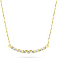 Brilio Silver Gold plated necklace with clear cubic zirconia NCL159Y (Ag925/1000, 3,51 g) - Necklace