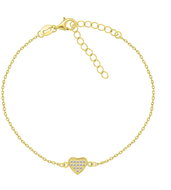 Brilio Silver Gold plated bracelet Heart BR18Y (Ag925/1000, 1,47 g) - Bracelet